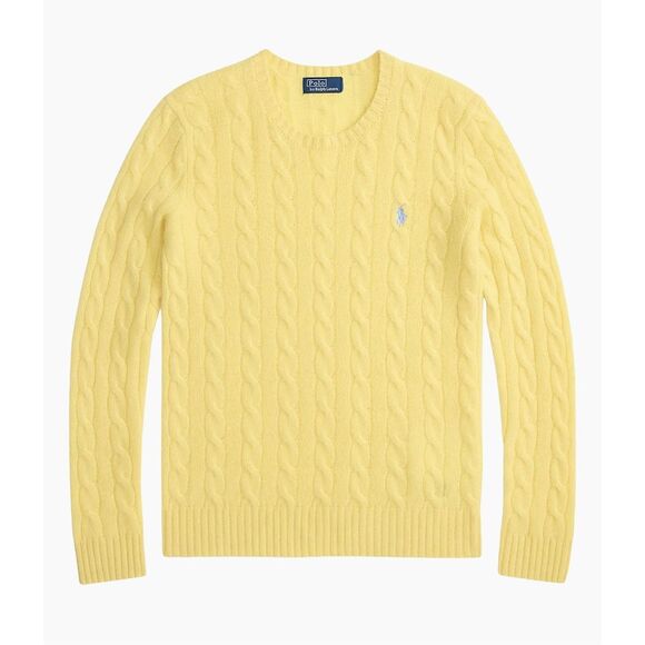 Ralph Lauren Cable-Knit Cotton Crewneck Sweater Size XL - Picture 1 of 13